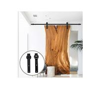 LWZH 9FT/274cm Kit de Quincaillerie Porte de Grange Coulissante Kit Rail Porte Coulissante pour Simple Porte/J-Forme