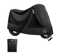 LWZko Housse de Moto et Vélo, Bâche Moto Exterieur Impermeable, Housse de Moto en Coton Aiguilleté Avec Bandes Réfléchissantes, per Intérieur, Extérieur, Scooter, Cyclomoteurs, Vélo, 230 x 105 x 125