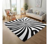 Lwznbio Grand Tapis Lavable en Machine 200x300 cm Illusion D'optique Carpet Antidérapant Chambre Adulte Géométrie Abstraite Tapis Doux pour Salon, Bureau, Balcon Terrasse, Salle à Manger
