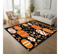 Lwznbio Grand Tapis Lavable en Machine 200x300 cm Motif Citrouille Carpet Antidérapant Chambre Adulte Saison des Récoltes Tapis Doux pour Salon, Bureau, Balcon Terrasse, Salle à Manger