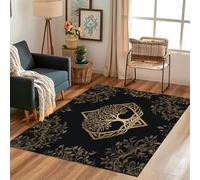 Lwznbio Tapis Chambre Doux 160x230 cm Arbre de Vie Tapis de Salon Grand Lavable en Machine Poil Ras Nœud Celtique Carpet Antidérapant pour Salle de Lavage, Salle à Manger