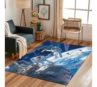 Lwznbio Tapis Chambre Doux 160x230 cm Impression Tapis de Salon Grand Lavable en Machine Poil Ras l'espace Extra-Atmosphérique Carpet Antidérapant pour Salle de Lavage, Salle à Manger