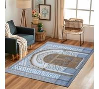 Lwznbio Tapis Chambre Doux 160x230 cm Ville Bâtiments Tapis de Salon Grand Lavable en Machine Poil Ras Impression 3D Château Carpet Antidérapant pour Salle de Lavage, Salle à Manger