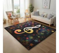 Lwznbio Tapis de Cuisine Antidérapant 60x180 cm Étoile Musicale Couleur Carpet Intérieur Doux Shabby Chic Tapis Chambre Lavable pour Chambre Adulte, Couloir, Cuisine, Descente de Lit