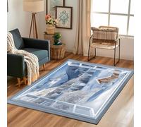 Lwznbio Tapis de Cuisine Antidérapant 60x180 cm Scène Hivernale Enneigée Carpet Intérieur Doux Montagne Enneigée Tapis Chambre Lavable pour Chambre Adulte, Couloir, Cuisine, Descente de Lit