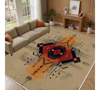 Lwznbio Tapis de Salon Lavable 240x300 cm Grand Carpet Salon Doux Tapis Poil Ras Antidérapant pour Grand Salon, Chambre Adulte, Salle de Jeux