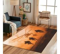 Lwznbio Tapis de Salon Lavable 240x300 cm Hélicoptère Militaire Grand Carpet Salon Doux Champ de Bataille du Désert Tapis Poil Ras Antidérapant pour Grand Salon, Chambre Adulte, Salle de Jeux