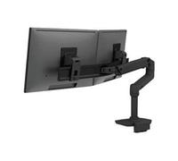 Ergotron LX - Kit de montage (bras articulé, fixation par pince pour bureau, 2 pivots, poteau, arc double affichage, matériel de fixation) - pour 2 écrans LCD - profil bas - noir mat - Taille d'écran