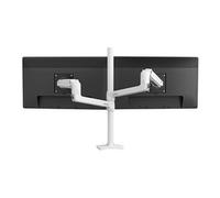 LX - Kit de montage (bras d'empilage double, poteau haut) - pour 2 écrans LCD - aluminium - blanc - Taille d'écran : jusqu'à 40 pouces - montrable