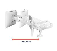 Ergotron Support de bureau LX Pro Premium - Bras double VESA pour 2 écrans jusqu'à 27" 4–10 kg Blanc