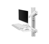 Ergotron LX Pro - Kit de montage (2 bras, 2 rallonges, tiroir à clavier, plateau de souris coulissant, porte-souris, 2 bases de montage mural, rail mural 34 pouces, fixation murale, 2 chaînes de câble
