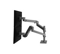 LX Pro - Kit de montage (bras d'empilage double) - modulaire - pour 2 écrans LCD - aluminium - gris foncé - Taille d'écran : jusqu'à 27 pouces -