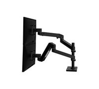 LX Pro - Kit de montage (bras d'empilage double) - modulaire - pour 2 écrans LCD - aluminium - noir - Taille d'écran : jusqu'à 27 pouces - montrable