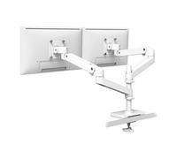 LX Pro - Kit de montage (bras d'empilage double) - pour 2 écrans LCD - grommet mount - aluminium - blanc - Taille d'écran : jusqu'à 24 pouces -