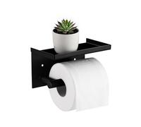 LXAIZHM Porte Papier Toilette Mural, Porte Rouleau Papier Toilette Noir, pour Salles de Bains et Camping Cars, Acier Inoxydable