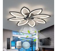 LXAOTZG Ventilateur Plafond Moderne Étoile Blanche avec Lumière LED et Télécommande Silencieux Moteur DC 6 Vitesses Réversible pour Chambre Enfant Salon Cadeaux Plafonnier