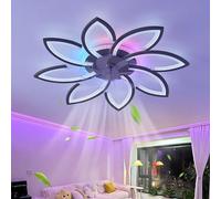 LXAOTZG Ventilateur Plafond Moderne Étoile Blanche avec Lumière LED et Télécommande Silencieux Moteur DC 6 Vitesses Réversible pour Chambre Enfant Salon Cadeaux Plafonnier