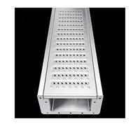 LXBAMKEA Système De Drainage Extérieur, Caniveau De Tranchée en Acier Inoxydable avec Grilles Amovibles, Trottoir Cour Jardin Exploitation Agricole Évacuation des Eaux Pluviales(25x15x116cm)