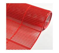 LXBAMKEA Tapis De Sol Drainant, Revêtement Antidérapant En Rouleau, Usage Intérieur Usage Extérieur Salle De Bain Piscine Cuisine Restaurant Jardin, Drainage Tapis De Sol En Caoutchouc(Red,0.9x1.5m)
