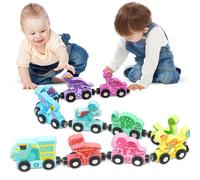 LXBCTOP Montessori Jouet à partir de 2 à 3 ans - Jouet de train en bois - Jouet magnétique en bois pour enfants - Train en bois pour bébé à partir de 2 ans - Cadeau de 2 à 3 ans - Garçon et fille