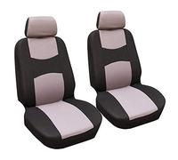 LXBSXY Housse Sieges Auto pour VW EOS 2-Door 2006-2015, Ensemble De Housses Siège Auto Voiture Avant Housses de Siège Double Avant Polyester Siège Accessoire Interieur Sièges,A Gray
