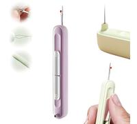 LXCJZY Chiclify Needle Threader, 2-in-1 Needle Threader & Seam Ripper Tool, Quilting Supplies Sewing Kit, Automatic Needle Threaders for Hand Sewing (purple)