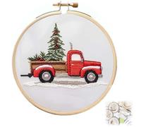 LXCJZY Christmas Embroidery Kit,Christmas Cross Stitch Kits DIY Embroidery Kit,for Christmas Embroidery Kits for Adults Beginners Starter (H)
