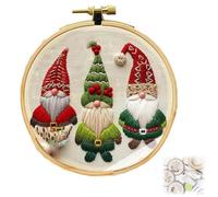 LXCJZY Christmas Embroidery Kit,Christmas Cross Stitch Kits DIY Embroidery Kit,for Christmas Embroidery Kits for Adults Beginners Starter (B)