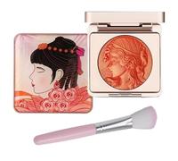 LXCJZY Embossed Smooth Powder Blush Palette For Cheeks, Embossed Girl Blush for Cheeks,Matte Face Powder Blush Palette, Natural Makeup,Radiant Finish (Orange, One Size)