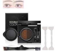 LXCJZY Eyebrow & Eyeliner Cream with Stamp,Multi-functional Double-Headed Eyeliner Stamp,Natural Waterproof Eyeliners Cream,Eyebrow Stencil Kit Women (02# Brown)