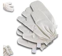 LXCJZY Garshana Gloves Raw Silk, Massage Gloves, Raw Silk Gloves with Elastic Wrist Bands, Dry Brushing Exfoliator (2PCS)