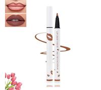 LXCJZY Longwear Liquid Lip Liner, Matte Lip Stain Marker, 2-in-1 Waterproof Lipstick Lip Liner, Waterproof Quick-Drying Long-Lasting Matte Liquid Lipstick (08, 1 Count (Pack of 1))