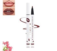 LXCJZY Longwear Liquid Lip Liner, Matte Lip Stain Marker, 2-in-1 Waterproof Lipstick Lip Liner, Waterproof Quick-Drying Long-Lasting Matte Liquid Lipstick (06, 1 Count (Pack of 1))