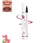 LXCJZY Longwear Liquid Lip Liner, Matte Lip Stain Marker, 2-in-1 Waterproof Lipstick Lip Liner, Waterproof Quick-Drying Long-Lasting Matte Liquid Lipstick (01, 1 Count (Pack of 1))