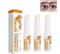LXCJZY Lumistick for Eye Bags,Turmeric Eye Cream Stick,Moisturizing Hydrating Eye Cream, with Eye Cream Applicator Wand Stick (3)