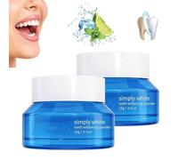 LXCJZY Magic Whitening Powder, Booster Powder Teeth Whitener, Instant Whitening and Stain Removal, Whiten Your Smile Naturally, No Sensitivity - Enamel-Safe Toothpaste Whitening Powder (2pcs)