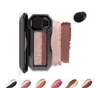 LXCJZY Perfect Dual Color Eyeshadow, Dual Color Eyeshadow Plate,Eyeshadow Makeup, Portable Two Tone Eyeshadow, Eye Glitter Makeup, Highly Pigmented Eyeshadow, Waterproof (Red Brown, One Size)