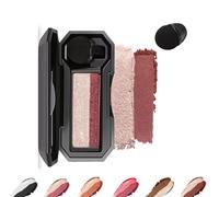 LXCJZY Perfect Dual Color Eyeshadow, Dual Color Eyeshadow Plate,Eyeshadow Makeup, Portable Two Tone Eyeshadow, Eye Glitter Makeup, Highly Pigmented Eyeshadow, Waterproof (Pink White, One Size)