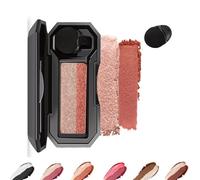 LXCJZY Perfect Dual Color Eyeshadow, Dual Color Eyeshadow Plate,Eyeshadow Makeup, Portable Two Tone Eyeshadow, Eye Glitter Makeup, Highly Pigmented Eyeshadow, Waterproof (Warm Orange, One Size)