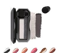 LXCJZY Perfect Dual Color Eyeshadow, Dual Color Eyeshadow Plate,Eyeshadow Makeup, Portable Two Tone Eyeshadow, Eye Glitter Makeup, Highly Pigmented Eyeshadow, Waterproof (Black White, One Size)