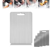 LXCJZY Titanium Cutting Board,Cutting Boards for Kitchen 304 Stainless Steel Food Grade Cutting Boards,for Home Kitchen Cooking Outdoor (30 * 20cm/11.8 * 7.9in)
