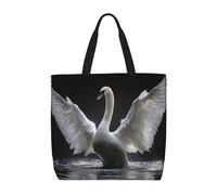 LXCNQFN Sac fourre-tout pour femme - Motif écureuil caché derrière un arbre - Sac d'épicerie pliable et réutilisable, Ailes écartées dans l'eau, Taille unique