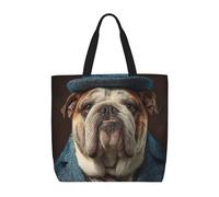 LXCNQFN Sac fourre-tout pour femme, motif labrador retriever, sac d'épicerie pliable, réutilisable, sac à main à bandoulière, Bulldog anglais amusant., Taille unique