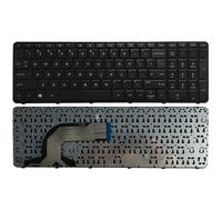LXCOZED Clavier d'ordinateur Portable Russe/américain/Britannique/Espagnol/Latin pour HP 9Z.N9HSC.601 PK1314D1A00 NSK-CN6SC 749658-251 15-e081sr 15-e082er 15-e082sr(Black US with Frame)