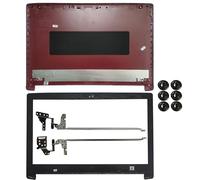 LXCOZED pour Acer pour Aspire 7 A715-71 A715-71G A715-71G-71NC Couvercle arrière boîtier supérieur Ordinateur Portable LCD Couverture arrière/Lunette Avant(Red A B H Screw)