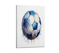 LXDSTK Impression sur toile moderne pour album photo de famille - Impression sur toile aquarelle sportive et football avec éclaboussures - 40 x 60 cm