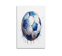 LXDSTK Impression sur toile moderne pour album photo de famille - Impression sur toile aquarelle sportive et football avec éclaboussures - 40 x 60 cm
