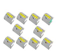 LXfOtG 10pk 9 mm Noir sur Blanc MK221 M221 M-K221 M Le Ruban Label Fonctionne avec PT-80 PT-110 PT-65 PT-70 PT-88 PT-90 Maker Crésigner du Ruban d'étiquetage Compatible(Black on Yellow)
