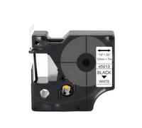 LXfOtG 12 mm x 7m 45013 Étiquettes 45010 45015 45018 45023 45024 Compatible avec des imprimantes étiquettes comme la série D1 et Les modèles LabelManager 160 280 210D(Black on White)