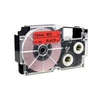 LXfOtG 18 Bandes d'étiquette compatibles de Couleur xr12we xr-12x 12 mm Compatible avec l'imprimante KL-12(Black on Red)